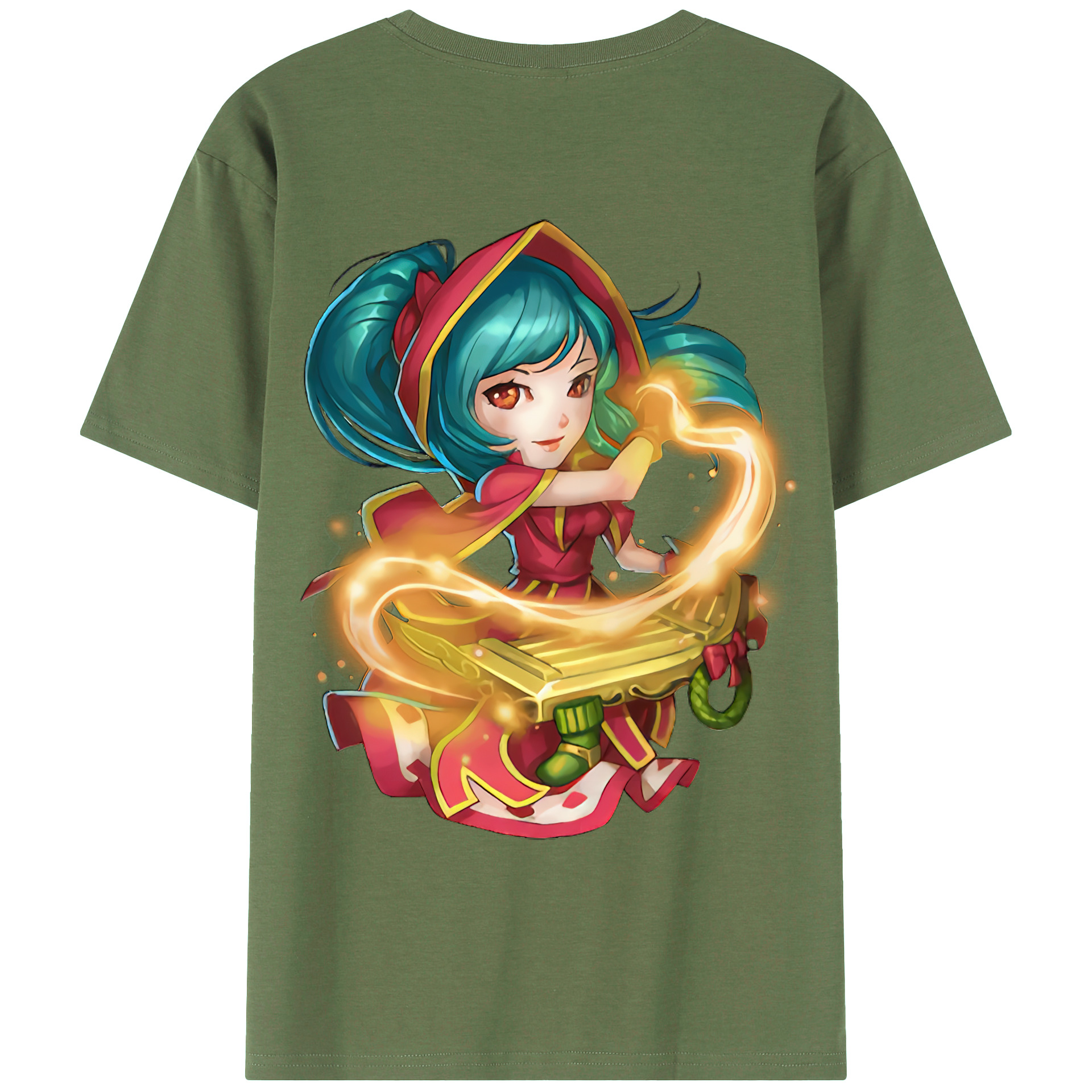 （画像用） リーグ・オブ・レジェンド League of Legends LOL 綿100％ メンズ半袖Tシャツ（バックプリント） 通気性